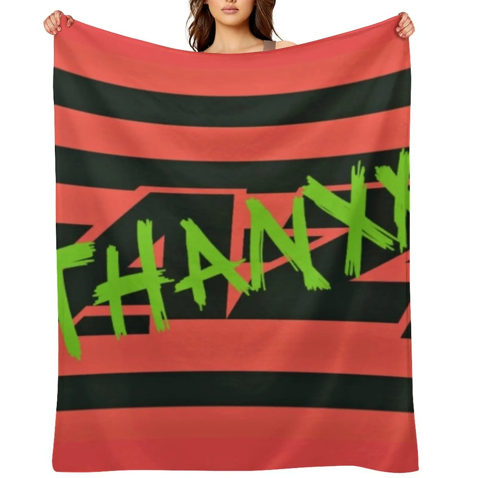 

ATEEZ- THANXX Flag Throw Blanket funny gift bed plaid Soft Plush Plaid heavy to sleep Blankets