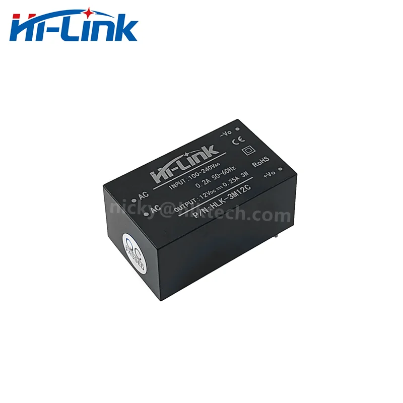 Hi-Link New ACDC  switching power supply module HLK-3M12C with EMC circuit isolated converter 220V/110V to 12V 250mA