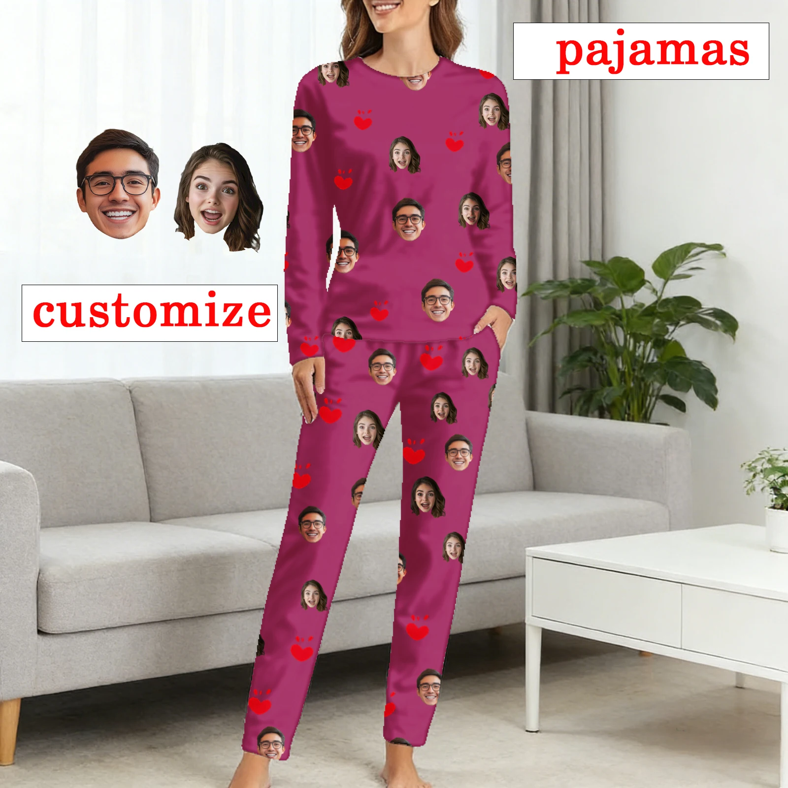 

Custom Pet Face Pajamas Personalized Photo Matching Family PJs