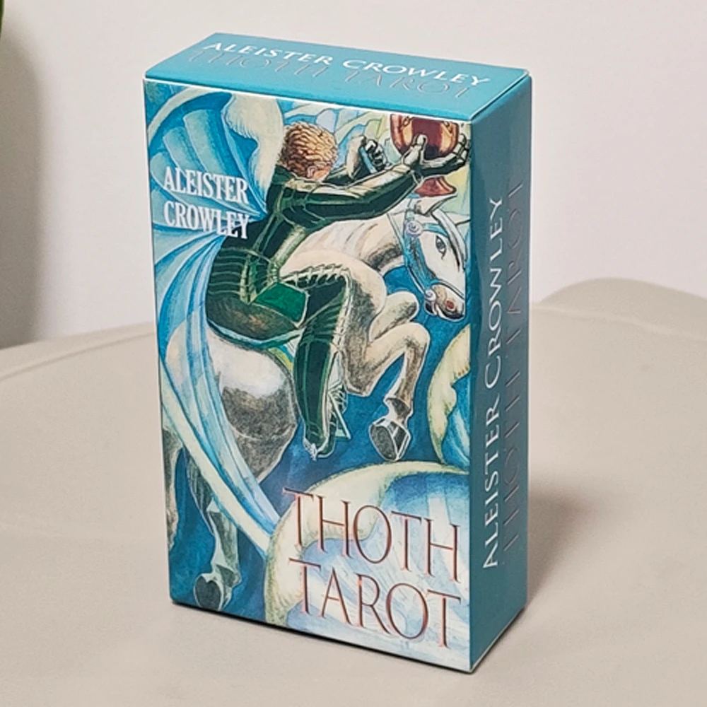 Crowley Thoth Tarot Deck 78 Pcs Cards with Egyptian Symbolism, Qabalistic & Astrological Insights, Occult Knowledge 10.3*6cm