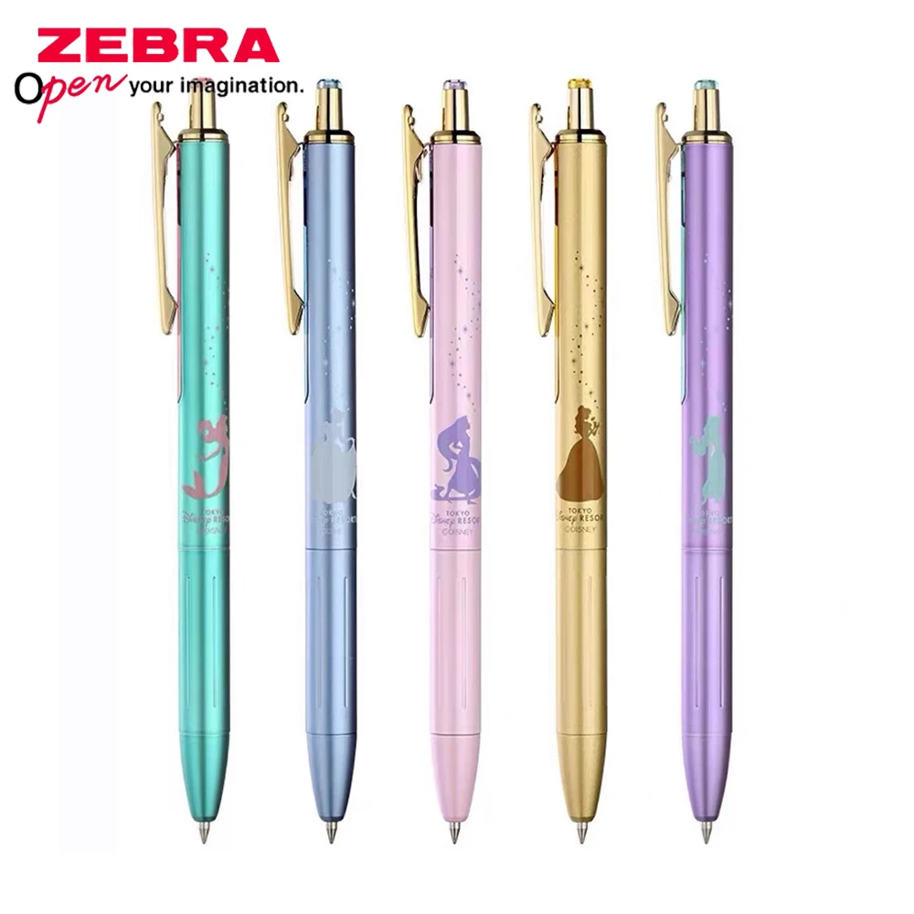 

1+3 Refill Japan ZEBRA Limited Gel Pen JJ56 Princess Pattern Metal Pen Holder 0.5mm High-quality Signature Office Stationery