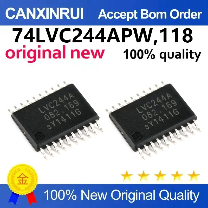 (5pcs-100pcs)Brand new original 74LVC244APW, 118 TSSOP-20 tri state output eight channel buffer