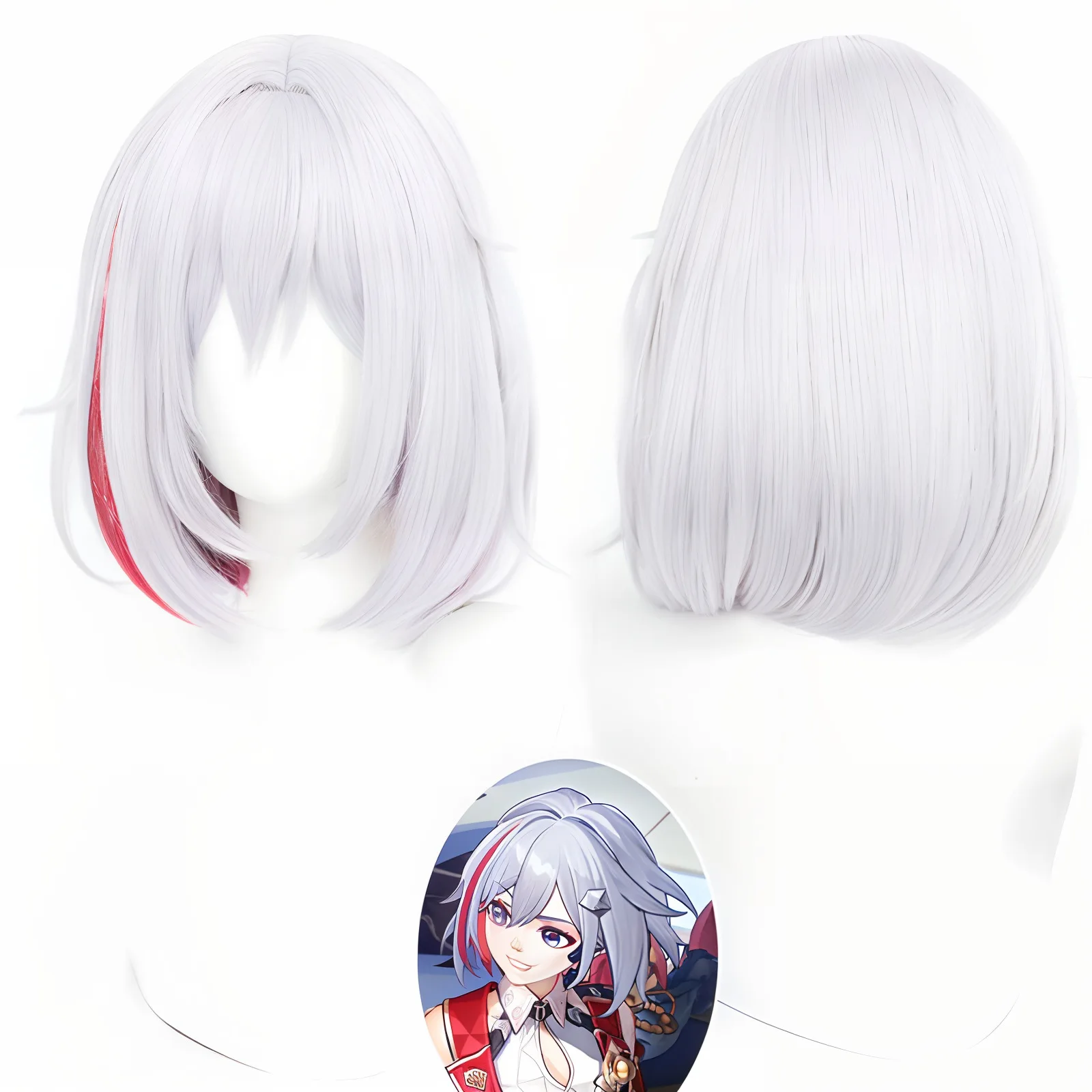 Topaz Cosplay Wig With Realistic Scalp Top Highlights For Genshin Star Rail Cosplay