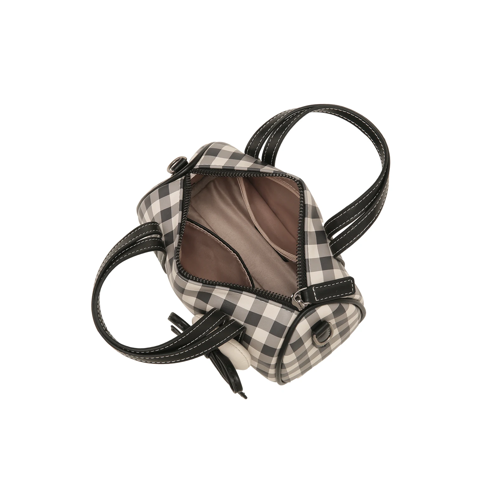 AILUXI المرأة بوسطن البولينج حقيبة كروسبودي بو الجلود الأصلي مصمم العلامة التجارية أسود أبيض متقلب حقيبة يد العودة إلى المدرسة هدية #4