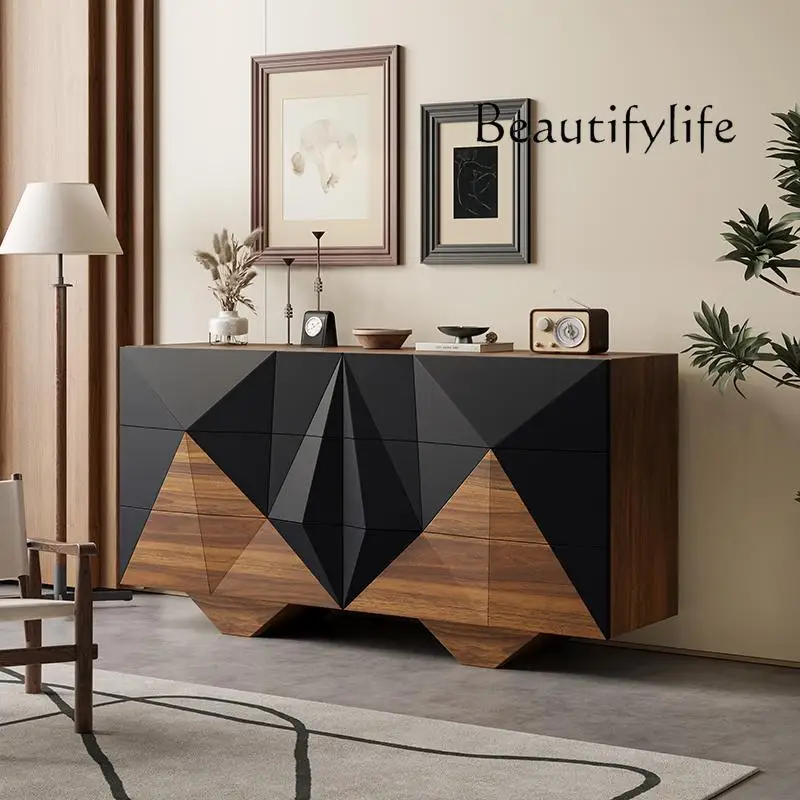 

Скандинавский креативный домашний входной шкаф из массива дерева, обеденный боковой шкаф, светильник для хранения, роскошный высококачественный домашний декоративный шкаф