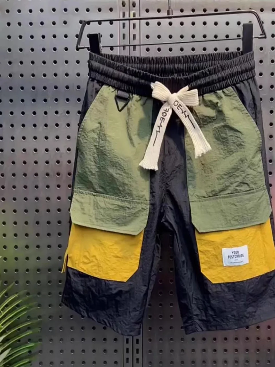 

Large Size Casual orts Men's Summer Sportswear Multicolor Patchwork Multiple kets Loose Fit Youthful Sle Workwear