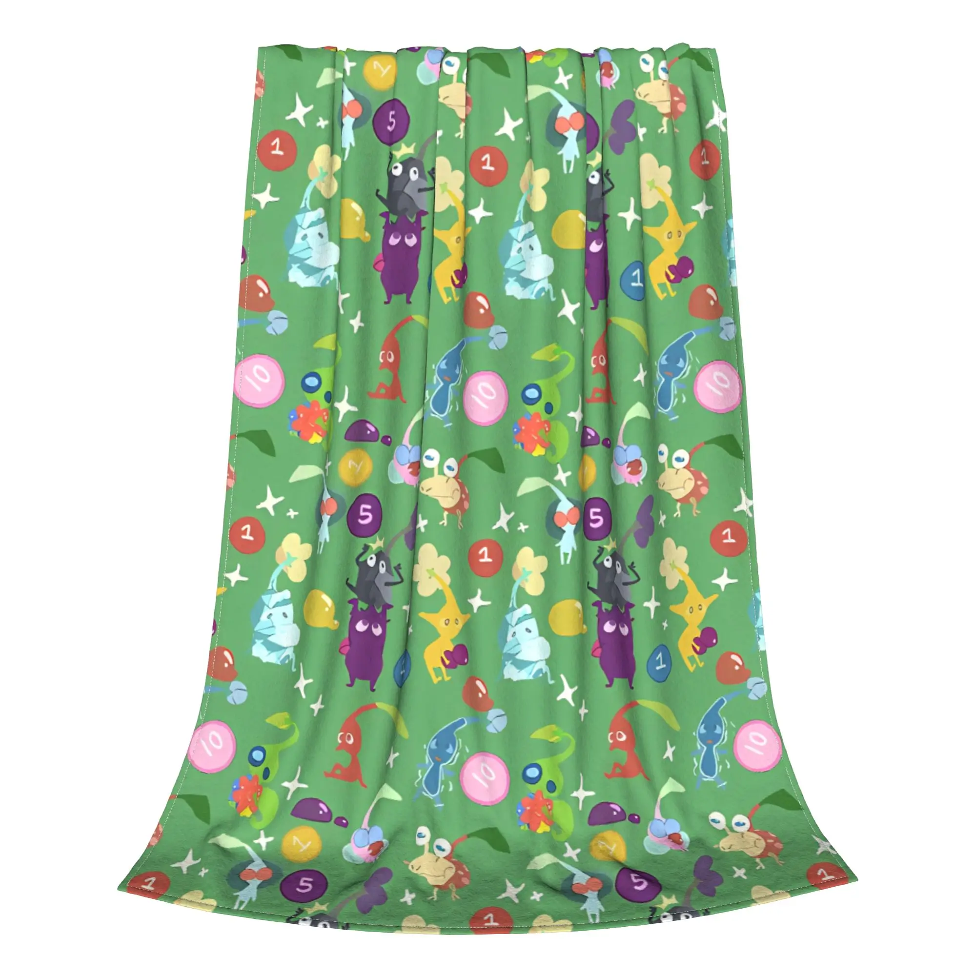 1PC Home Cute Room Decor Pikminies Blanket Throw Blanket Pikmin Novelty Warm Blanket All Season