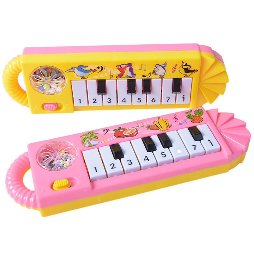 2Pcs Electronic Piano Cartoon Design Baby Keyboard Musical Gift for Toddlers Early Development Kids Keyboard Baby Piano