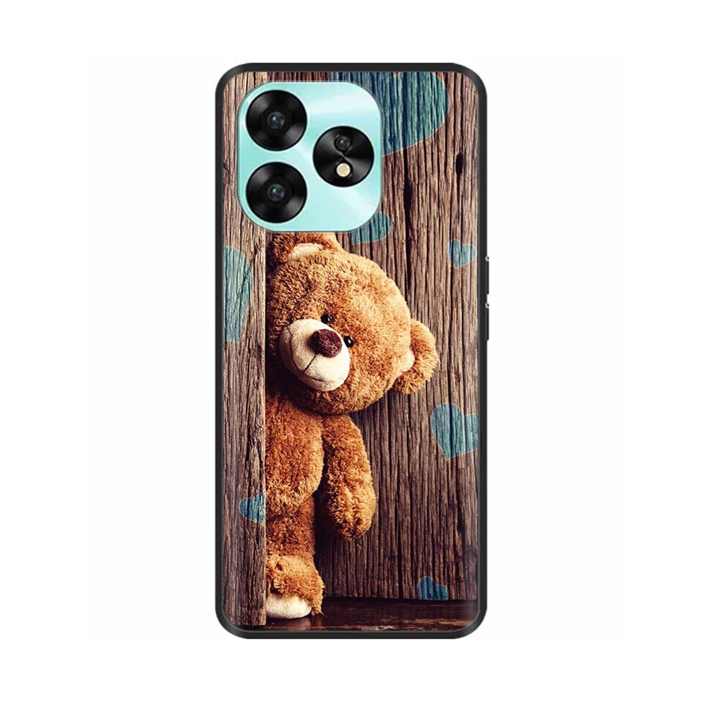 Casing ponsel UMIDIGI A15 A15C, pelindung ponsel tahan guncangan silikon hitam lembut mewah untuk UMIDIGI A15C Funda UMIDIGIA15