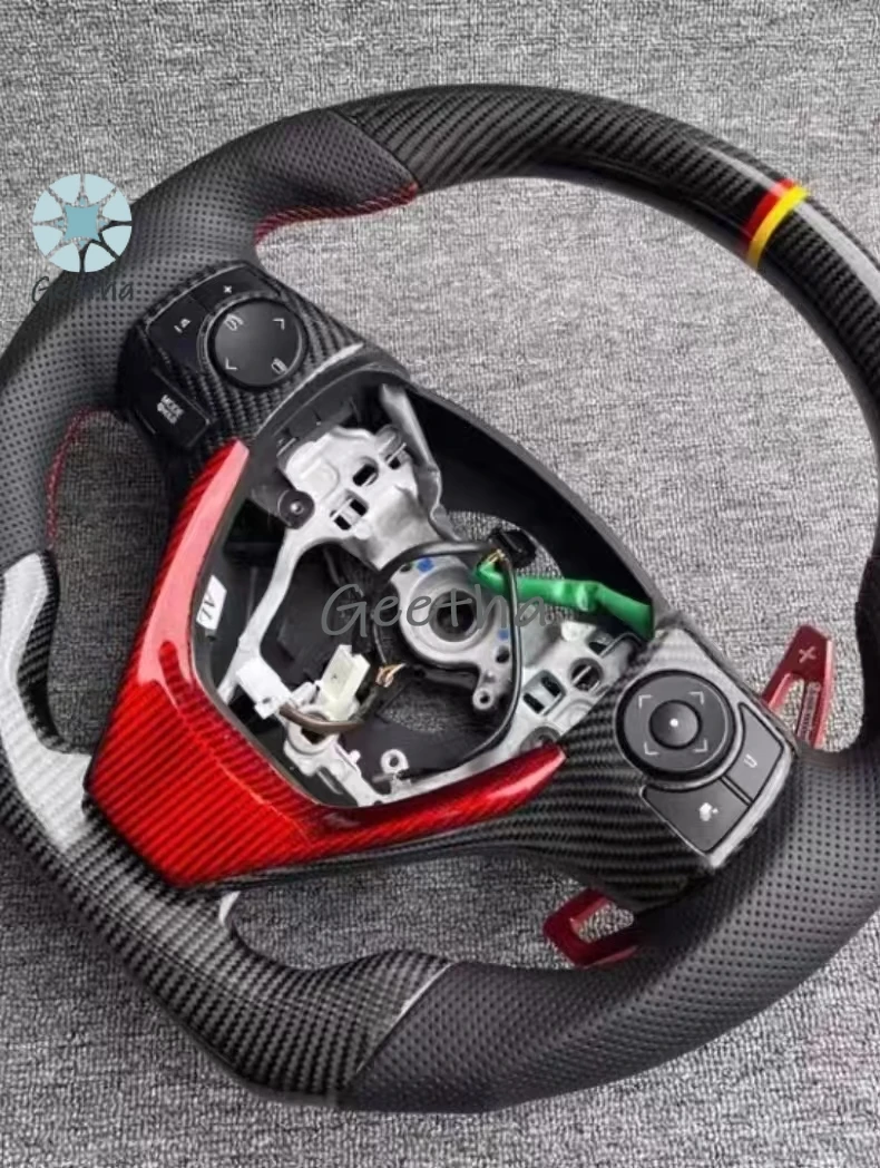 For High Quality for Toyota  Corolla RAV Levin Racing Sports Carbon Fiber Leather Steering Wheel Assembly Modified Upgraded