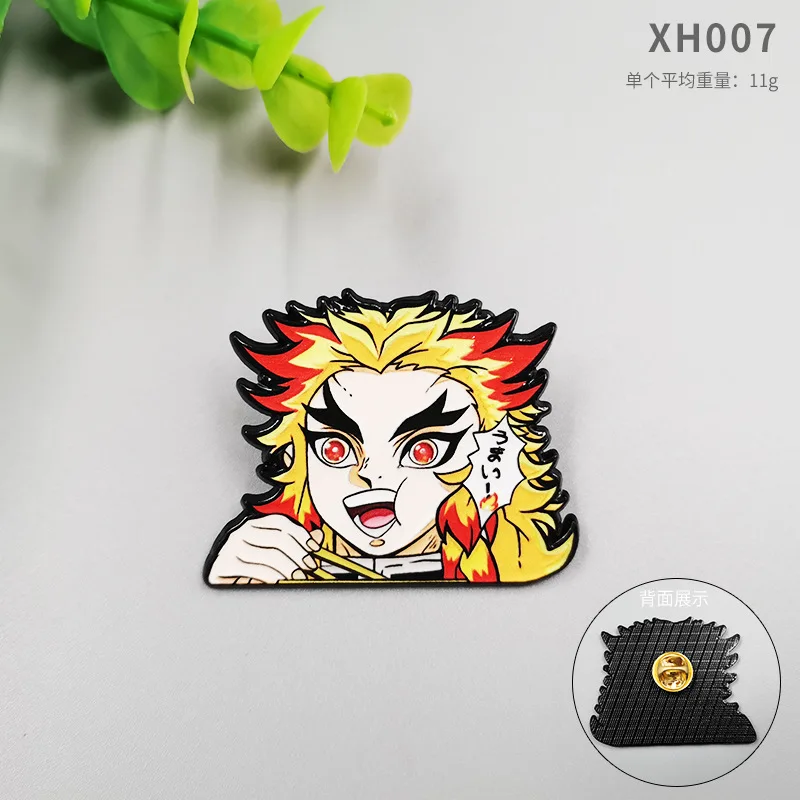 Anime Demon Slayer Enamel Pin Tanjiro Kamado Nezuko Brooches Lapel Badges Backpack Cosplay Accessories Christmas Halloween Gifts