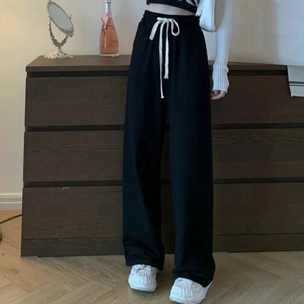 Kobiety Lato Śliczne Panda Polo T Shirty Spodnie Dwuczęściowe Garnitury Lady Casual Luźne Bawełniane Topy z Krótkim Rękawem Spodnie z Szerokimi Nogawkami Stroje