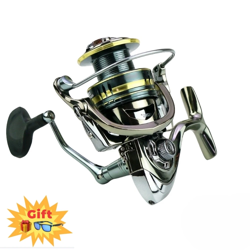 The latest model Fishing Reels 1000-7000 18KG Screw in Handle Max Drag Dlouble Handle Grip Spinning Reel For Freshwater Tackle