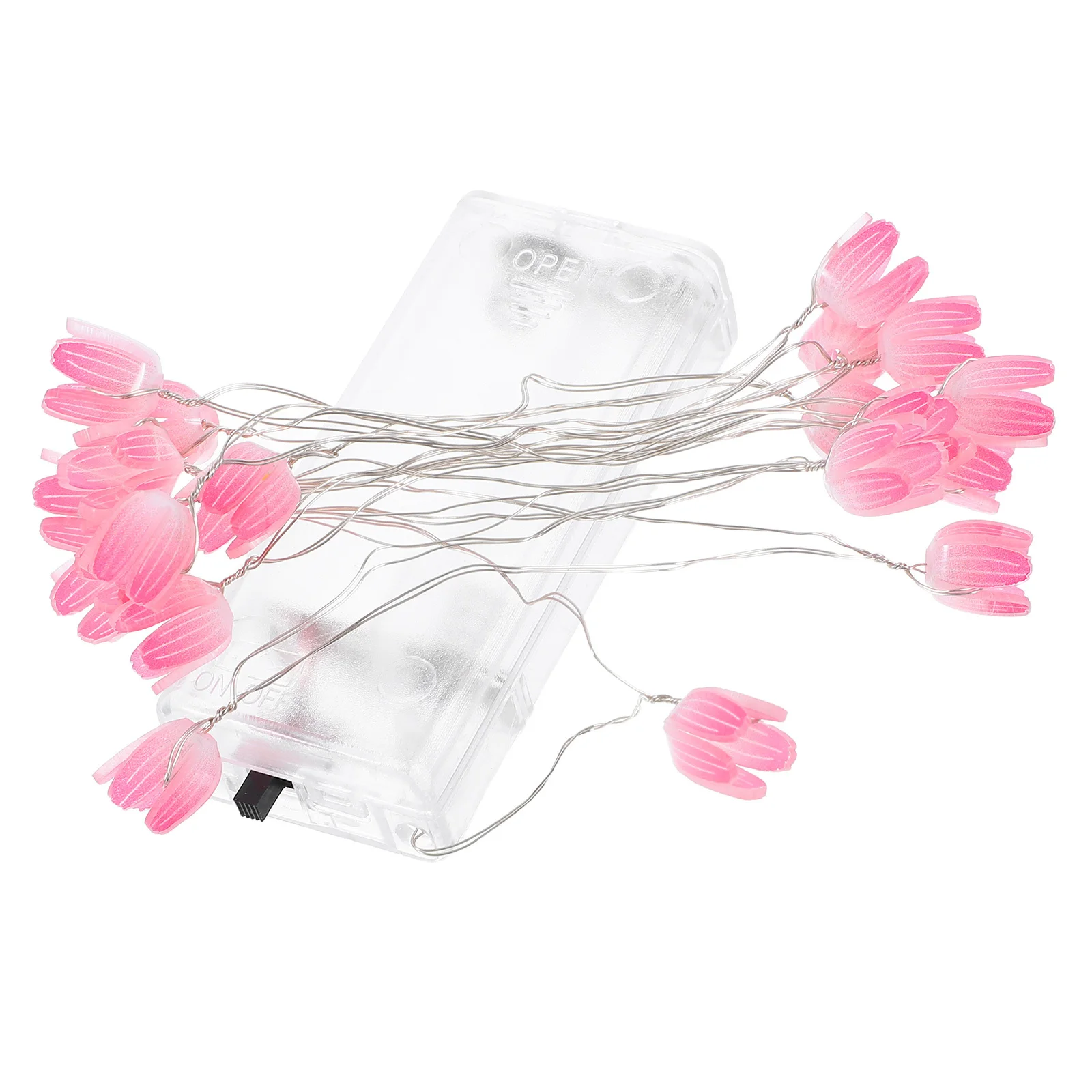 

Indoor Tulip Flower Light String 10m Length Birthday Party Decor Copper Wire Plastic Sturdy Trustworthy Delicate Appearance