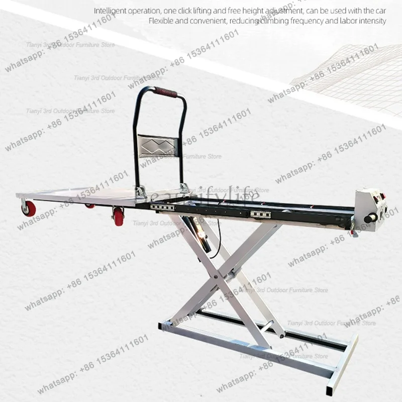 Nordic Transport Scissor Mobile Flatbed Vehicle Self Climbing Platform Handcart Electric Hydraulic Lifting Furniture