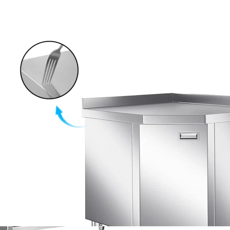 custom.Shandong Origin 304 Stainless Steel Commercial Kitchen Heavy-Duty Corner Cabinet with Self-Cleaning Coating