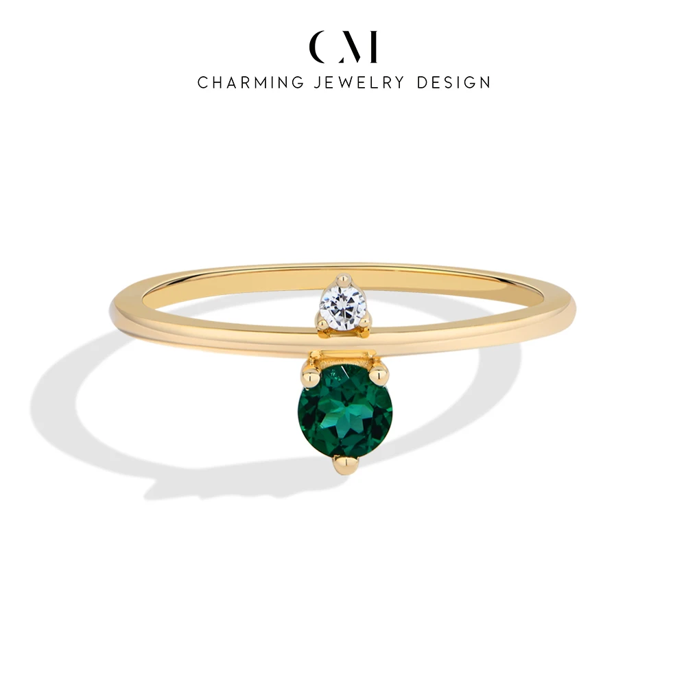

CHARMING 2026 New Gorgeous Laboratory Zambian emerald zircon Ring S925 for Women party unforgettable-Gift Anniversary engagement
