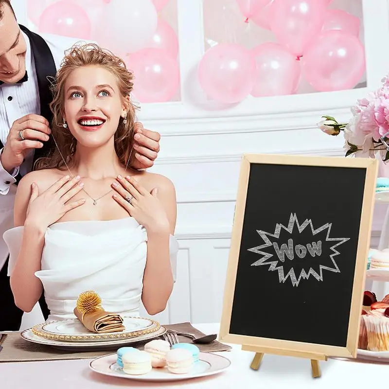 Changeable Message Board Store Chalkboard Sign Chalkboard Signs With Stand Double-Sided Magnetic Blackboard For Restaurants