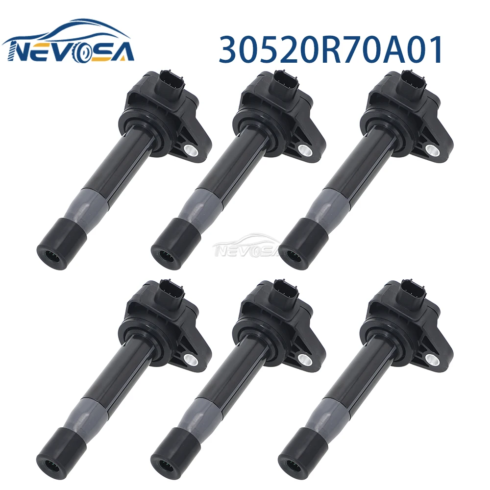 NEVOSA 6PCS For 2010 2012 2013 Acura MDX RDX ZDX Honda Accord MK8 Odyssey Pilot 3.7L 3.5L SUV CM11213 UF603 Car Ignition Coil