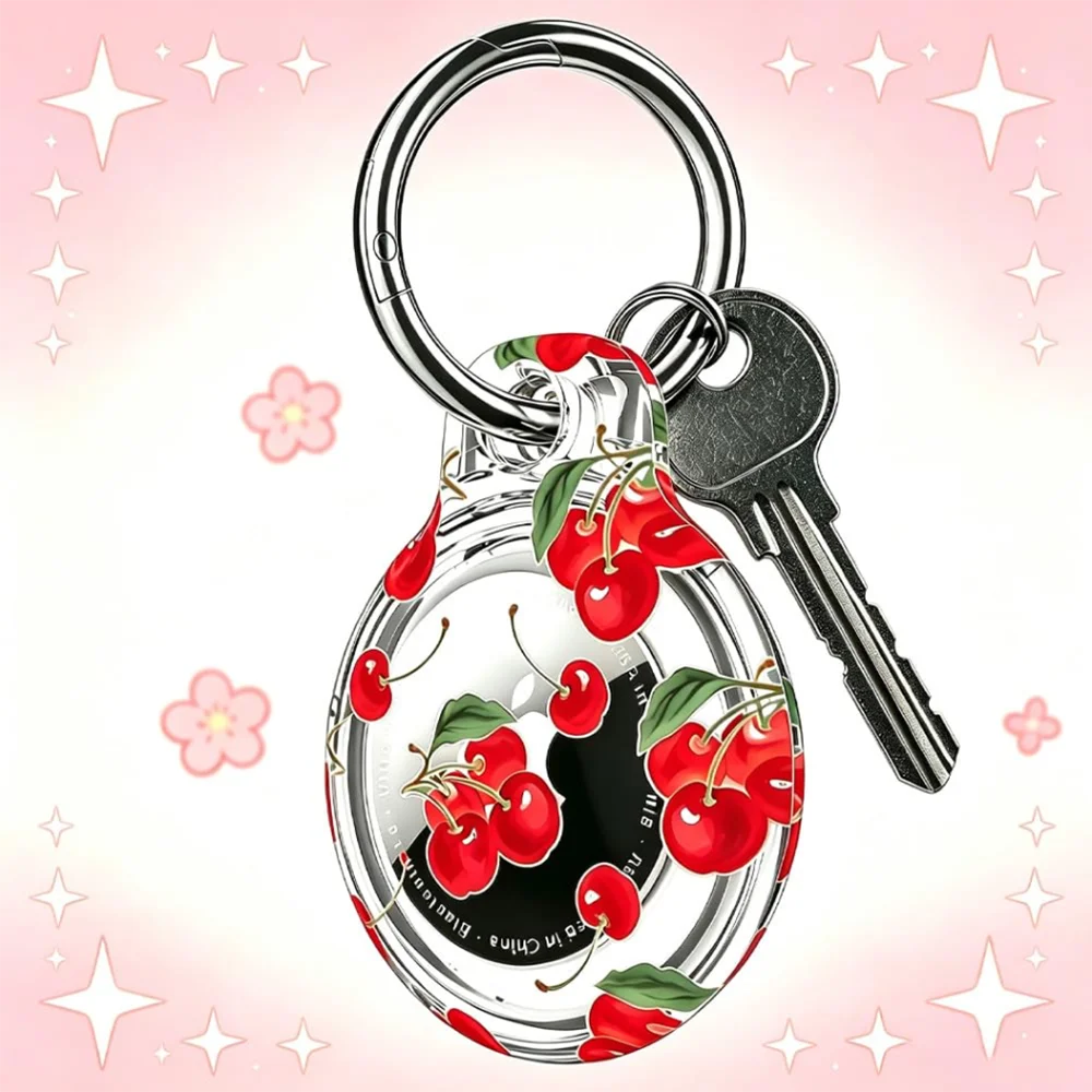 NEW AirTag Case with Keyring Creative Pattern Design Waterproof Silicone Airtag Protective Cover for Pets Keys Backpack Suitcase