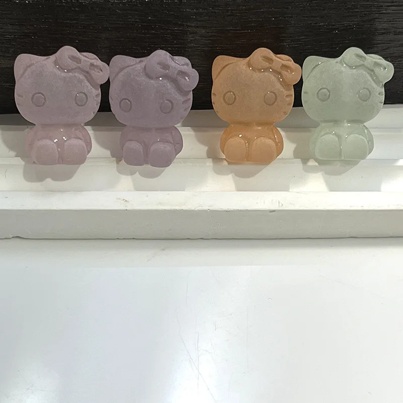 

10pcs Hello Kitty 3D Accessories Kawaii Anime Girl Gift Women Accessories Clothes Keychain Materials Cute Children Toy Wholesale