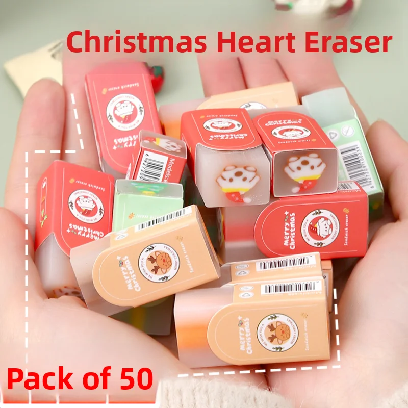 

Creative Cisas Heart-aped Candy Erasers Children's Stationery Small Gifts for Kindergarten And Primary School Students