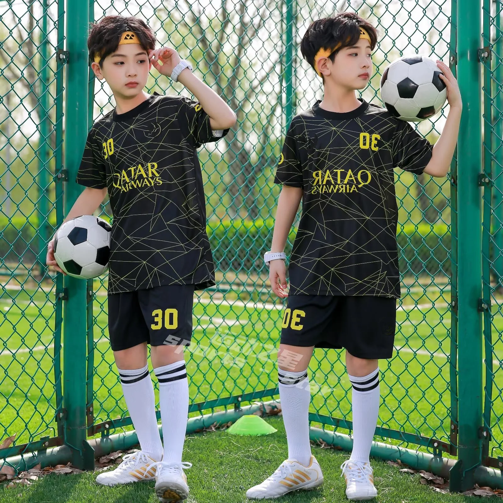 parent-child Children's sports suit boy girl  psg Parisian Fans shirt Training wear games football Jerseys uniform Men Kids Kit