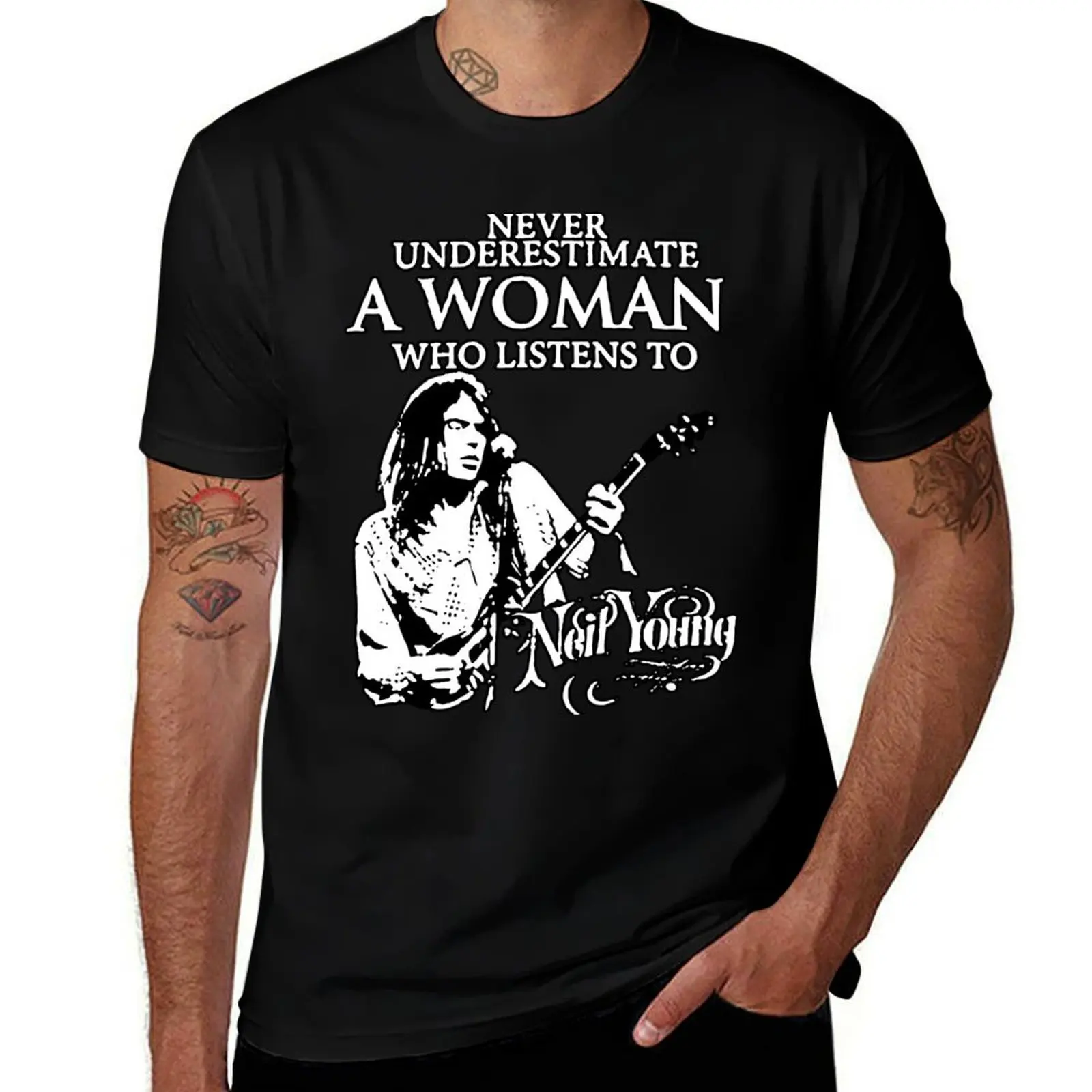 

man prints black neil t-shirt graphic cotton t T-Shirt young package shirts man shirts vintage basic with t for plain for