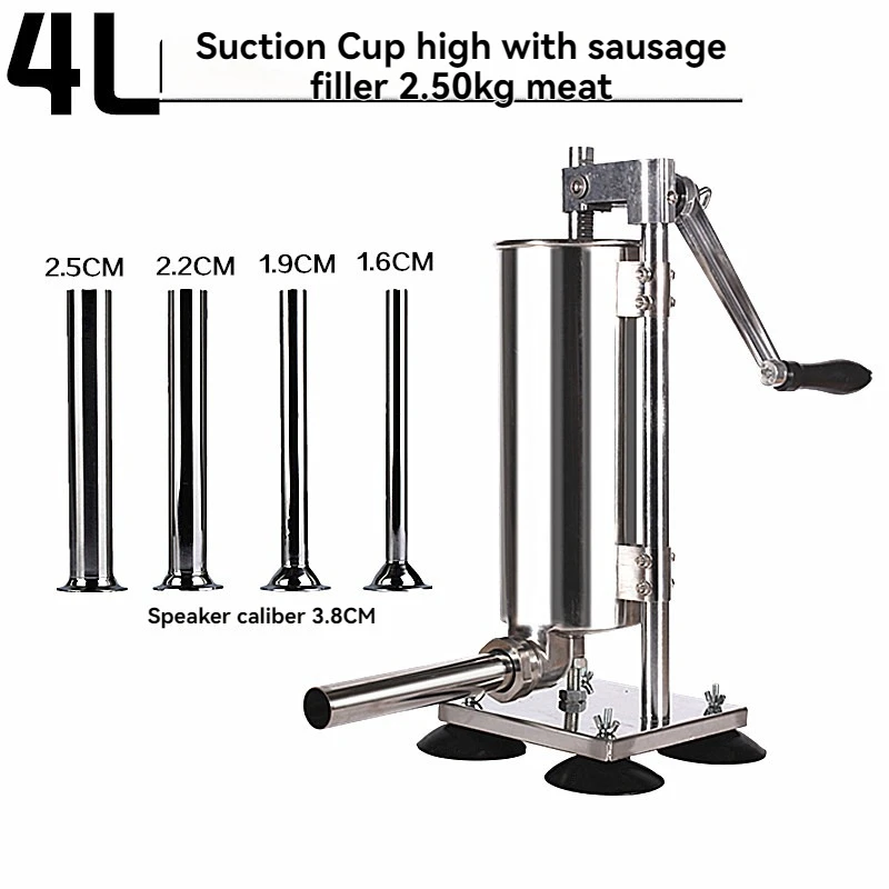 New Household Enema Machine Vertical Stainless Steel Enema  Commercial Sausage Filling Hand-cranked Sausage