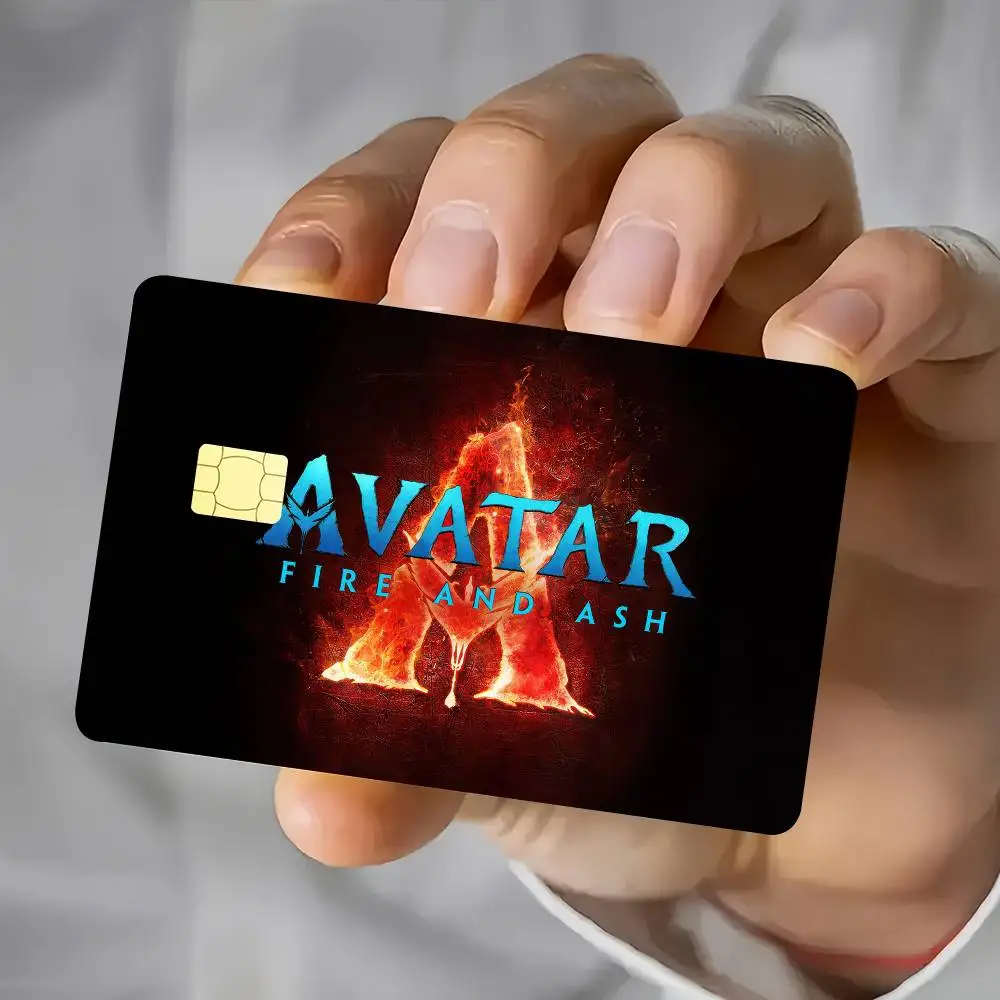 Movie A-AvataR Fire and Ash Card Stickers Waterproof Film Skin Cover 4PCS Credit Debit Front Decoration Bank Pass 3d Stickers