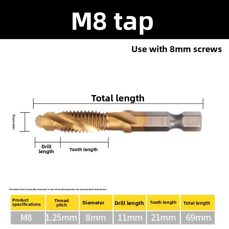 Punzonatura e maschiatura Trapano autofilettante integrato a doppio scopo, trapano autofilettante essenziale per l'installazione e la lavorazione