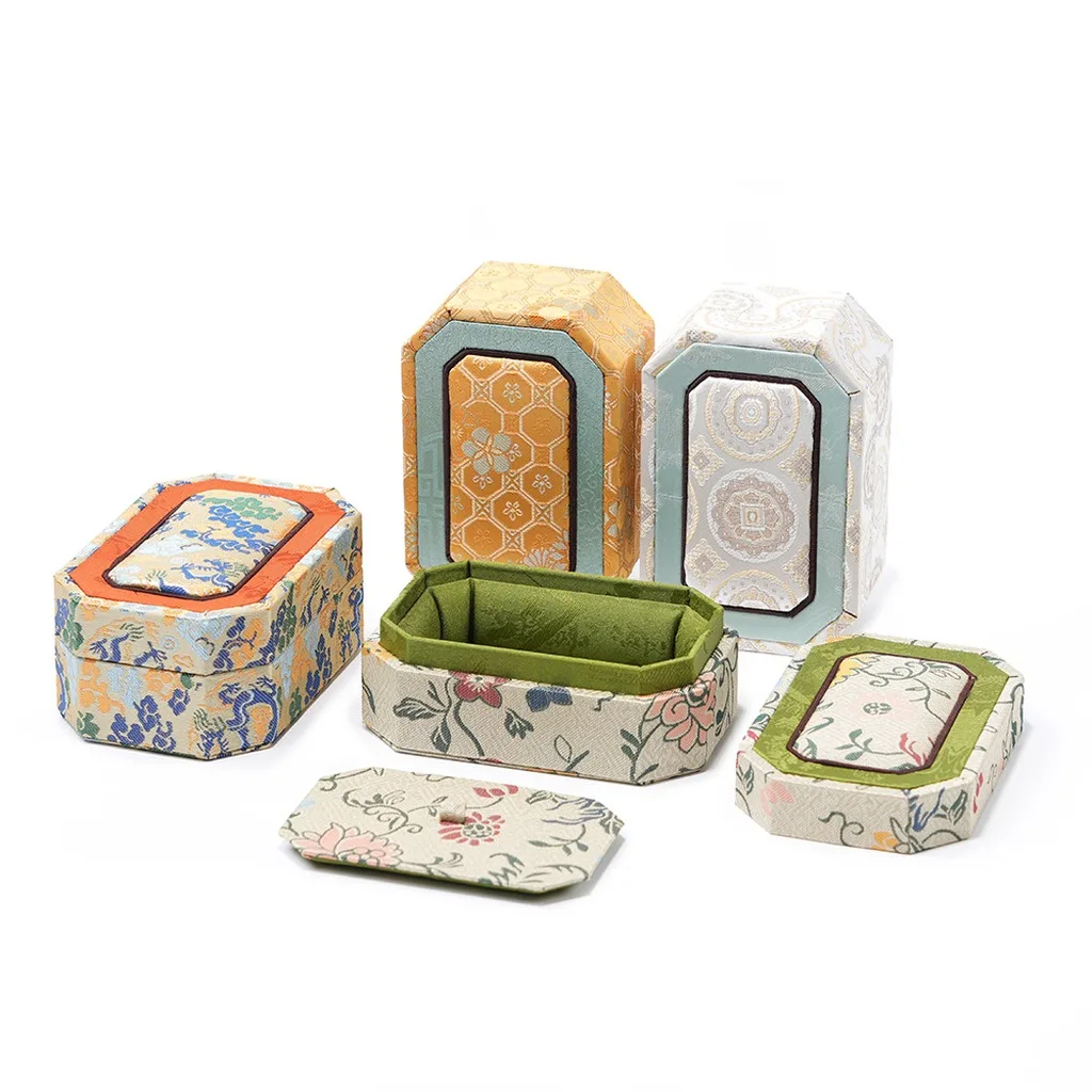Antique Storage Box Easy To Maintain Oriental Jewelry Box Fabric Storage Box Wear-Resistant For Jewelry Storage