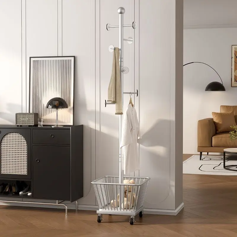 Rolling Floor Coat Rack for Bedroom & Living Room - Mobile