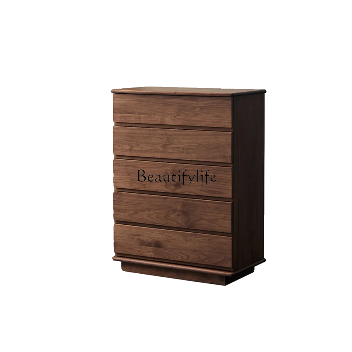 

Black Walnut Solid Wood Chest of Drawers Storage Simple Modern Storage Nordic Log Side Cabinet