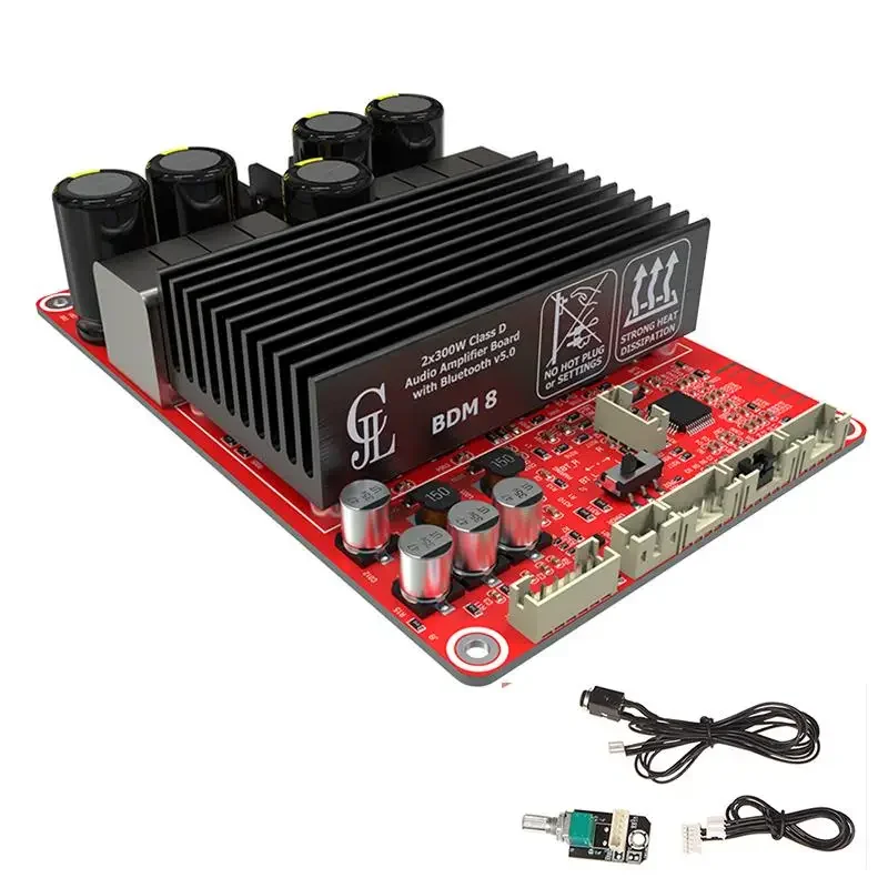 BDM8 TPA3255 2x300W Bluetooth Power Amplifier Board BT5.0 Stereo High Power Adjustable