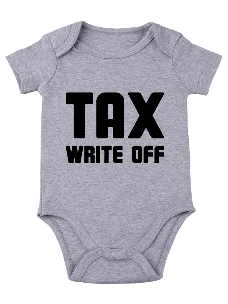 Tax Write Funny Baby onesie Baby Essentials Romper Baby Bodysuit Baby Boy Girl Clothes