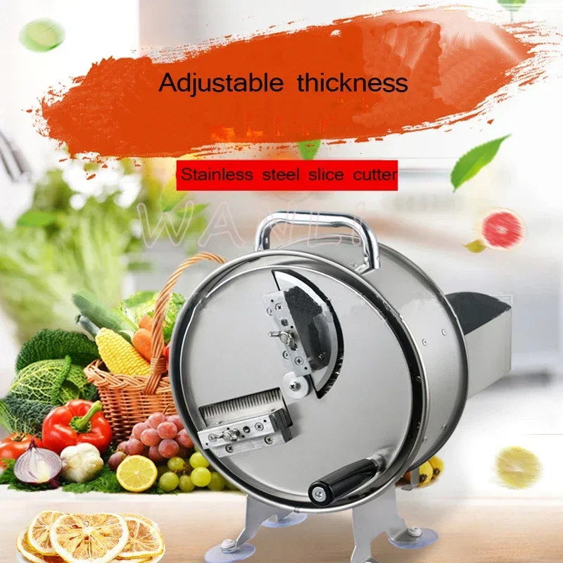 

Commercial Manual Stainless Steel Meat Slicer Electric Shredder Vegetable and Fruit Cutter Kitchen Tool