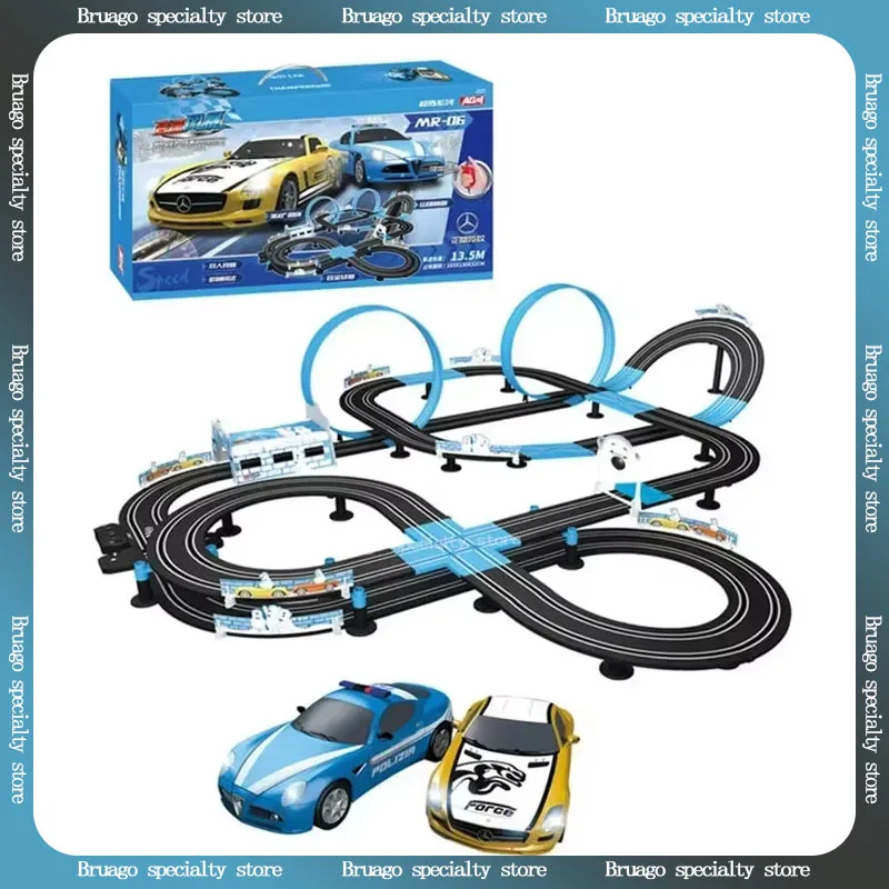 Ensemble de jouets de voiture télécommandés pour enfants, piste de course électrique, double circuit coule Autorama, jouet de Noël pour garçon, nouveau