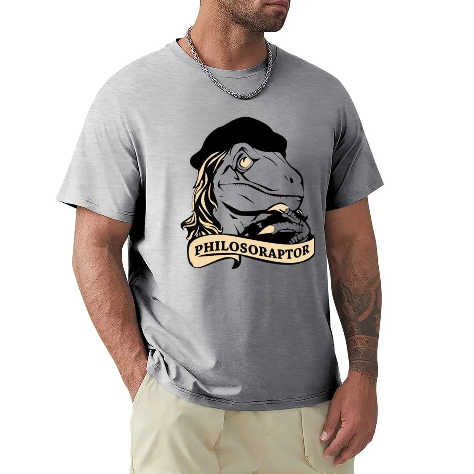 Philosoraptor T-Shirt oversizeds blacks customs design your own new edition Short sleeve tee men