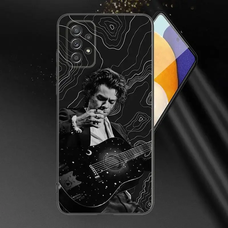 H-Harry S-Styles Telefoon Hoesje Voor Samsung A91 80 70 53 42 32 30 20 A50 30S 50S 21S 20S A20e Zwart Hoesje