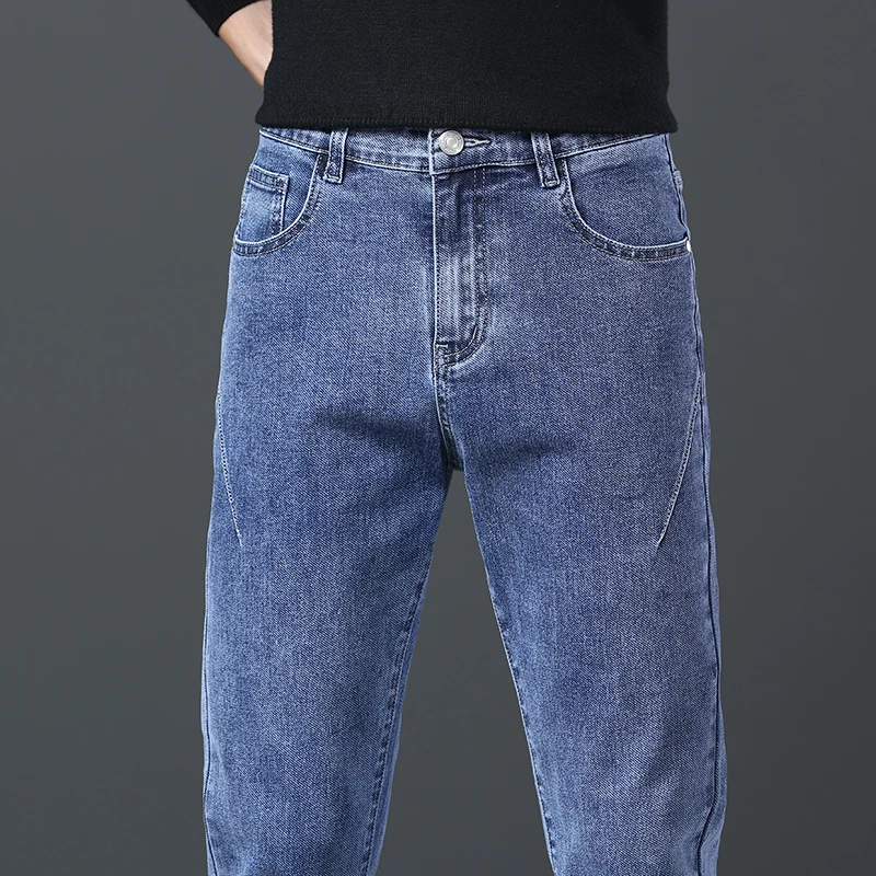 

Fashion Men's Jeans Stretch Slim Chic Pockets Personality Male Clothing Denim Trousers Casual Comfortable Pants for Men