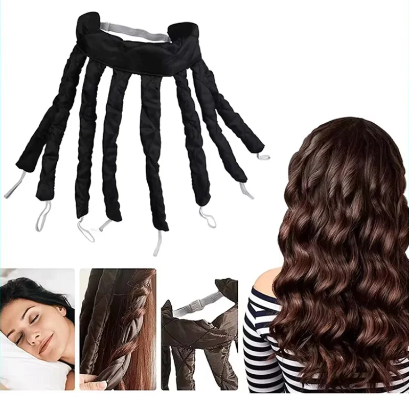 

2026 Шелковые ленты-волны для сна без нагрева, для создания локонов, повязка-бигуди Octopus, не требующая нагрева, для ленивых причесок