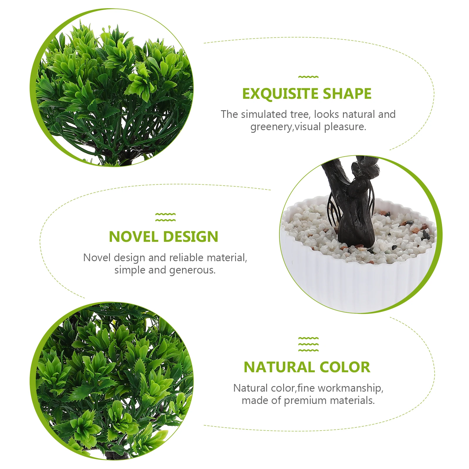 

Artificial Bonsai Plastic Decor Simulation Pine Emulated Faux Greenery Indoor Wedding Home Decoration Material Desktop