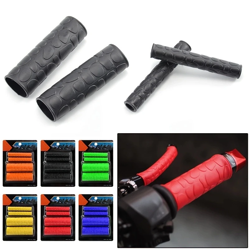 2Pairs Universal Motorcycle Handlebar Grip Brake Clutches Lever Cover Protector Soft Rubber Bar Brake Handle Silicone Sleeve