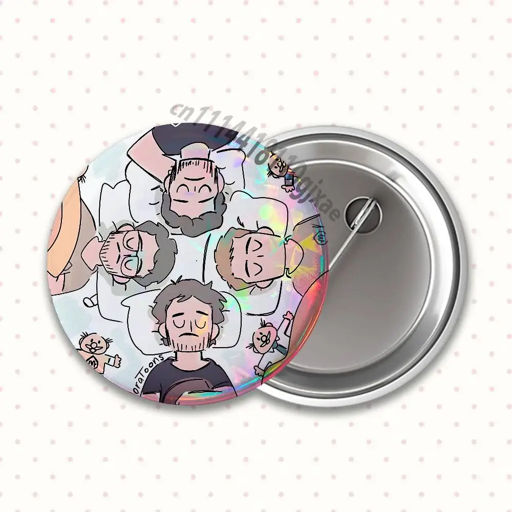 M-Morat Band Button Lapel Anime Badges Round Nijigen Otaku Culture IP peripheral products 58 44 32 75 25mm Mini Ita Bag Decor