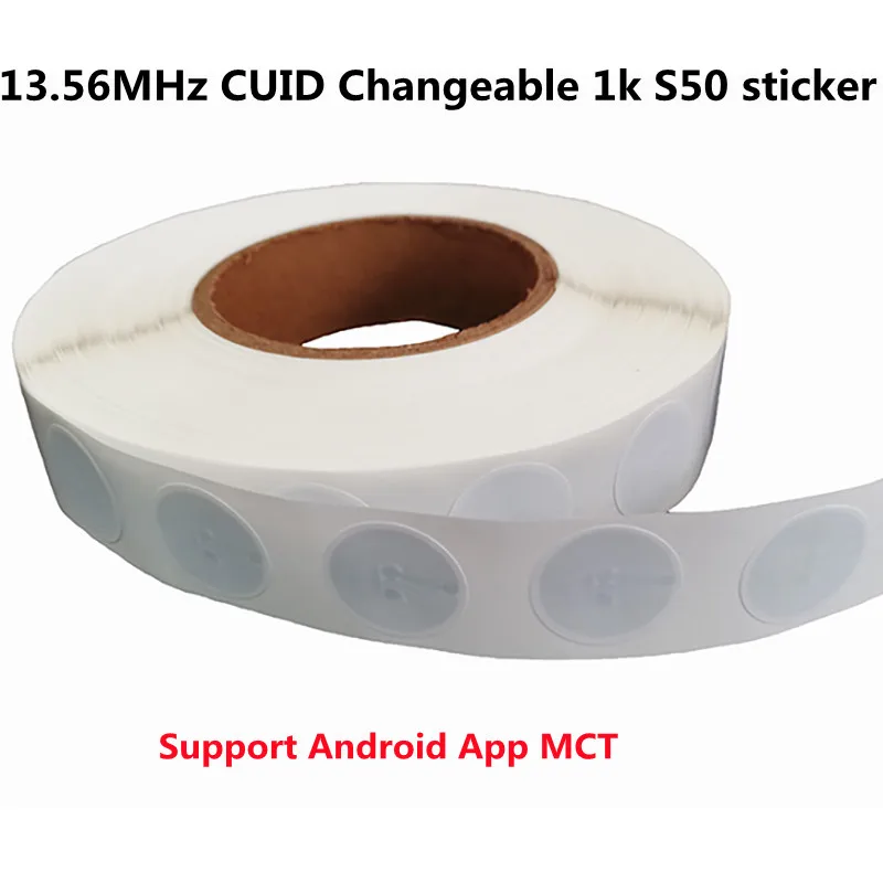 5/10pcs 25MM GEN2 CUID Android App MCT Modify Block 0 Changeable Rewritable NFC tag 13.56MHz S50 1K Sticker Copy Clone Label