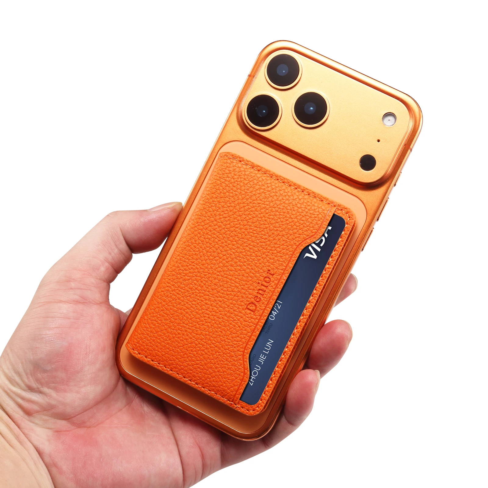 Carteira do telefone móvel ímã flip bolso cartão de armazenamento luxo falso couro suporte magnético fivela saco carteira