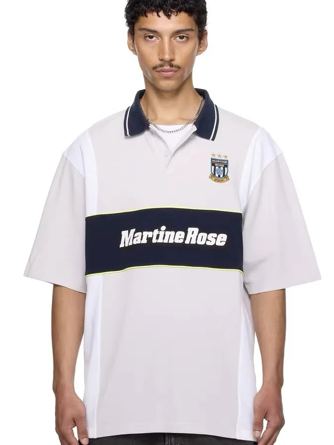 

e Rose 25ss 3D Foam Print Patchwork ort Sve Loose Ne T-irt Men's Casual Breathable Wear Resistant Polyest...