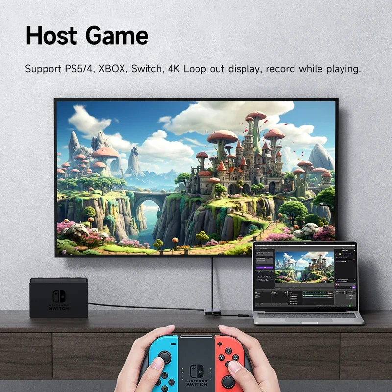 بطاقة التقاط الفيديو Hagibis Hdmi-متوافقة مع بطاقة تسجيل USB A/C 1080P مع حلقة 4K للتبديل Xbox Ps4/5 البث المباشر #5