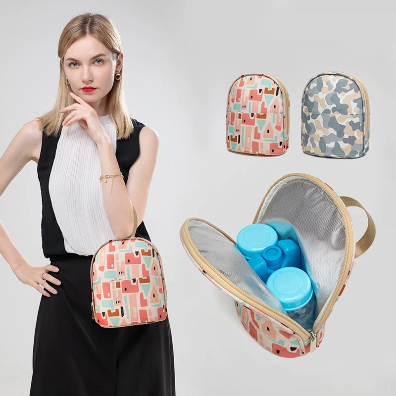 Insulated Bottle Warmer Bag Portable Breastmilk Cooler For Travel Lightweight Water Resistant Storage Zipper Machine Washable